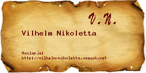 Vilhelm Nikoletta névjegykártya