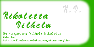 nikoletta vilhelm business card